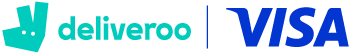 visa and Deliveroo logo