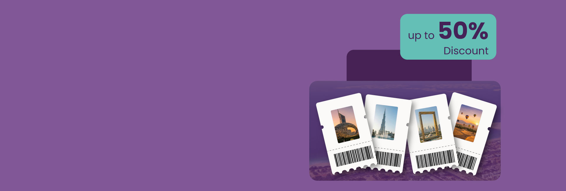 Emirates Islamic card discount on Burj Al Arab, The Green Planet, The View Palm, and Dubai Parks and resorts.