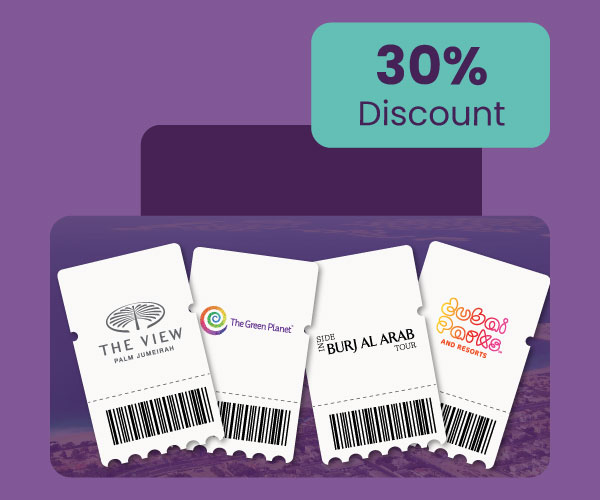 Emirates Islamic card discount on Burj Al Arab, The Green Planet, The View Palm, and Dubai Parks and resorts.