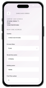 Step5 to update address on EI + Mobile App