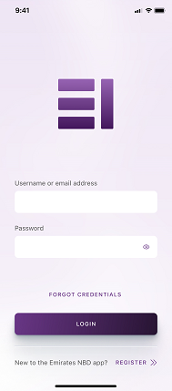 Open the + EI App and click on Register